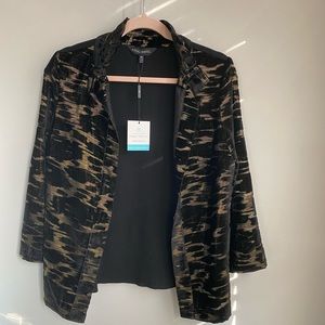 MING WANG Heritage Fit Black metallic Jacket